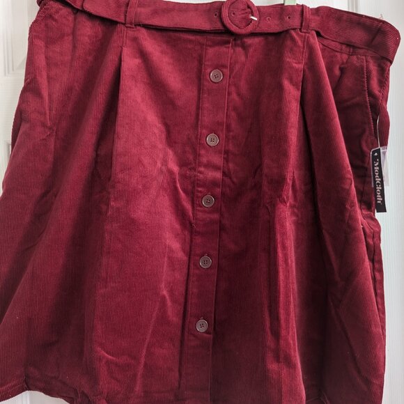 Brick Red Modcloth curdoroy Skirt - Picture 1 of 2
